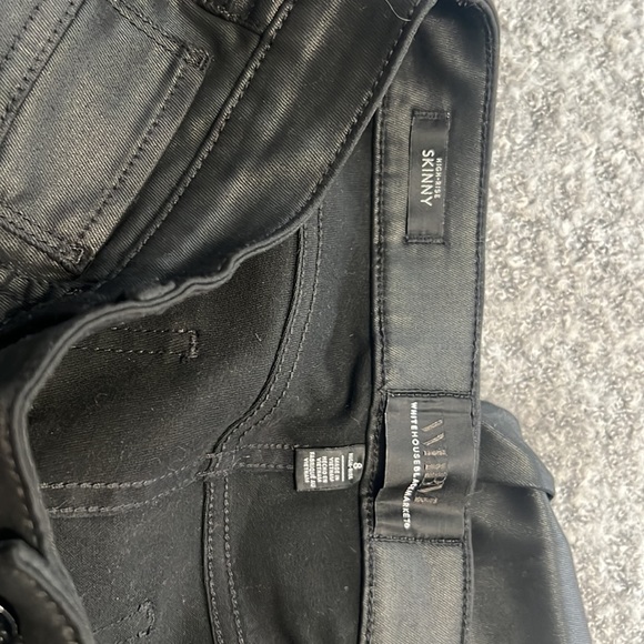 WHBM faux leather black skinny pants size 8 - Picture 4 of 5